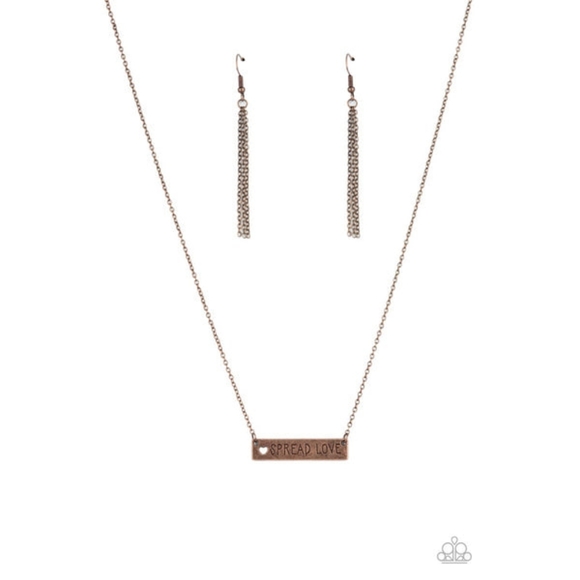 paparazzi Jewelry - 🚨4/$10 Spread Love Copper Necklace